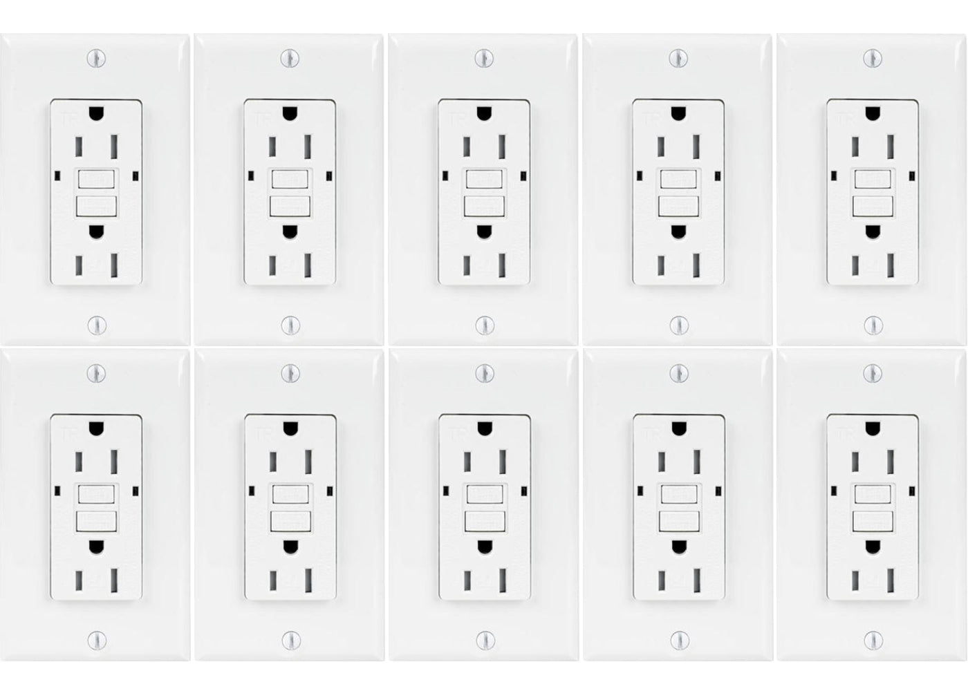 15 amp GFCI Outlet: Canada 10pack Temper Resistant Receptacle Outlet TR 120V - Led Light Canada