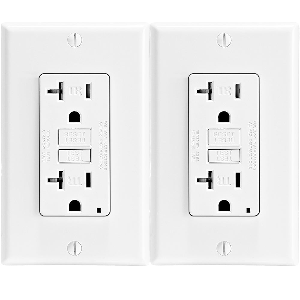 20a GFCI Outlet Canada 20amp 2pack Temper Resistant Receptacle TR