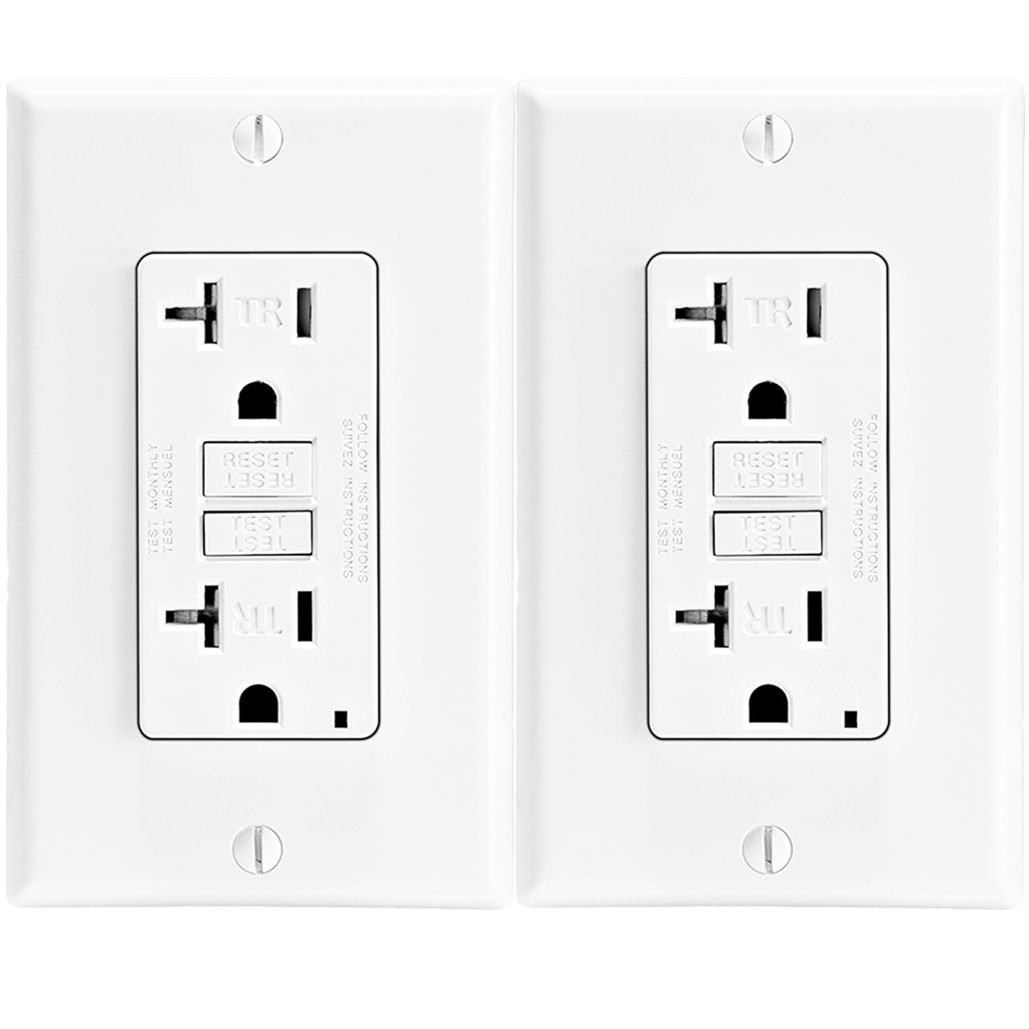 20 Amp GFCI Receptacle Canada Indoor Ground Fault Circuit Interrupter Outlet