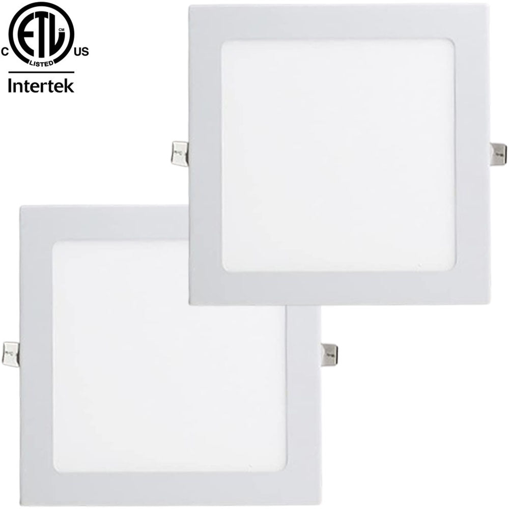 Square Recessed Downlights, Canada LED 2 Pack, 3 inch 6w 6000k Bright - Led Light Canada