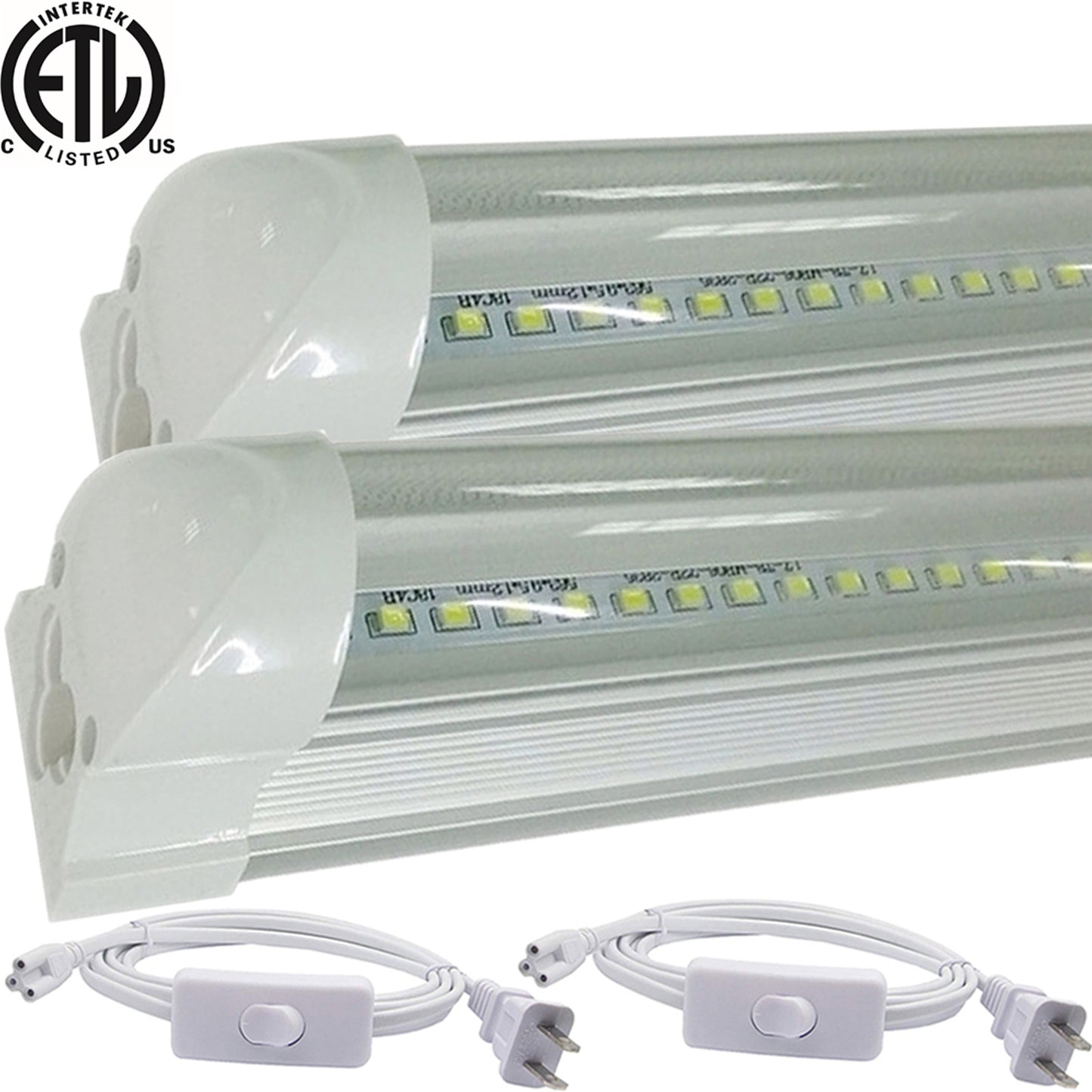 Under Cabinet Plugs, Canada T8 4ft 22w 2 Pack Clear 5000k+6ft Plug In - Led Light Canada