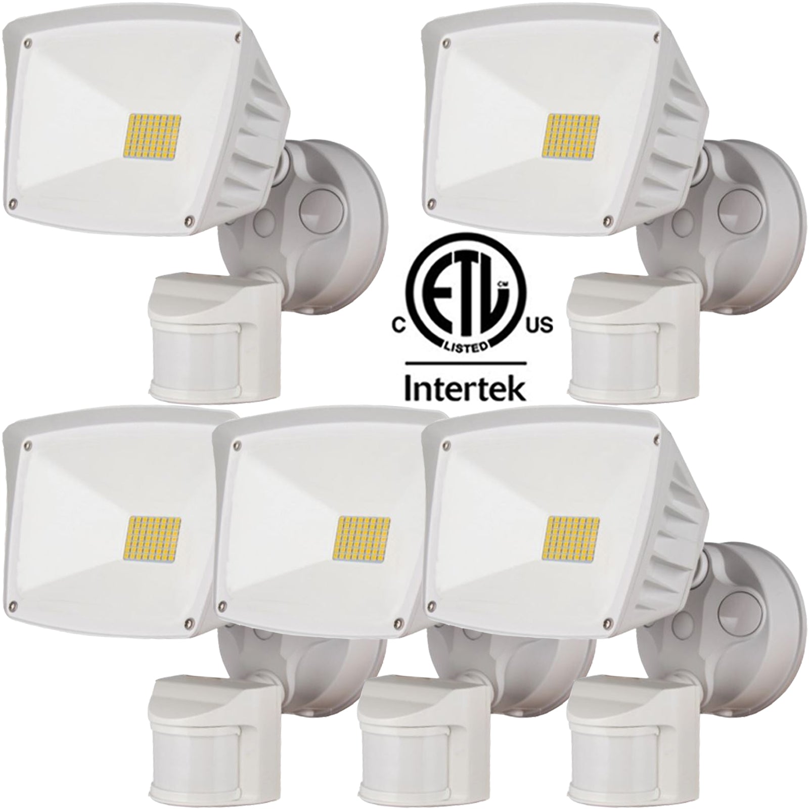 Outdoor Motion Sensor Light Canada 28w 6000k Bright 3400Lm 6-1 Pack - Led Light Canada