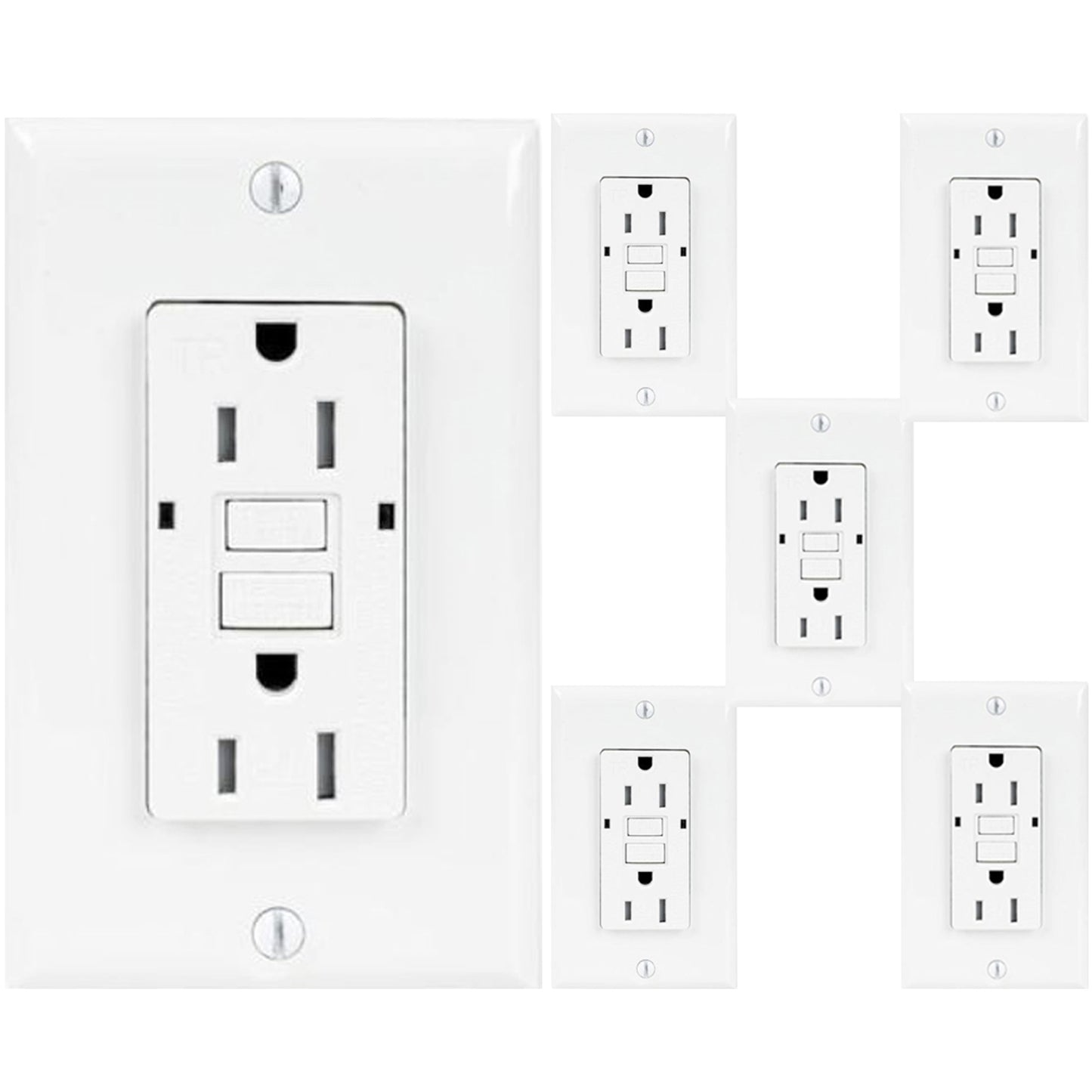 15 Amp GFCI Receptacle Canada Indoor Ground Fault Circuit Interrupter Outlet