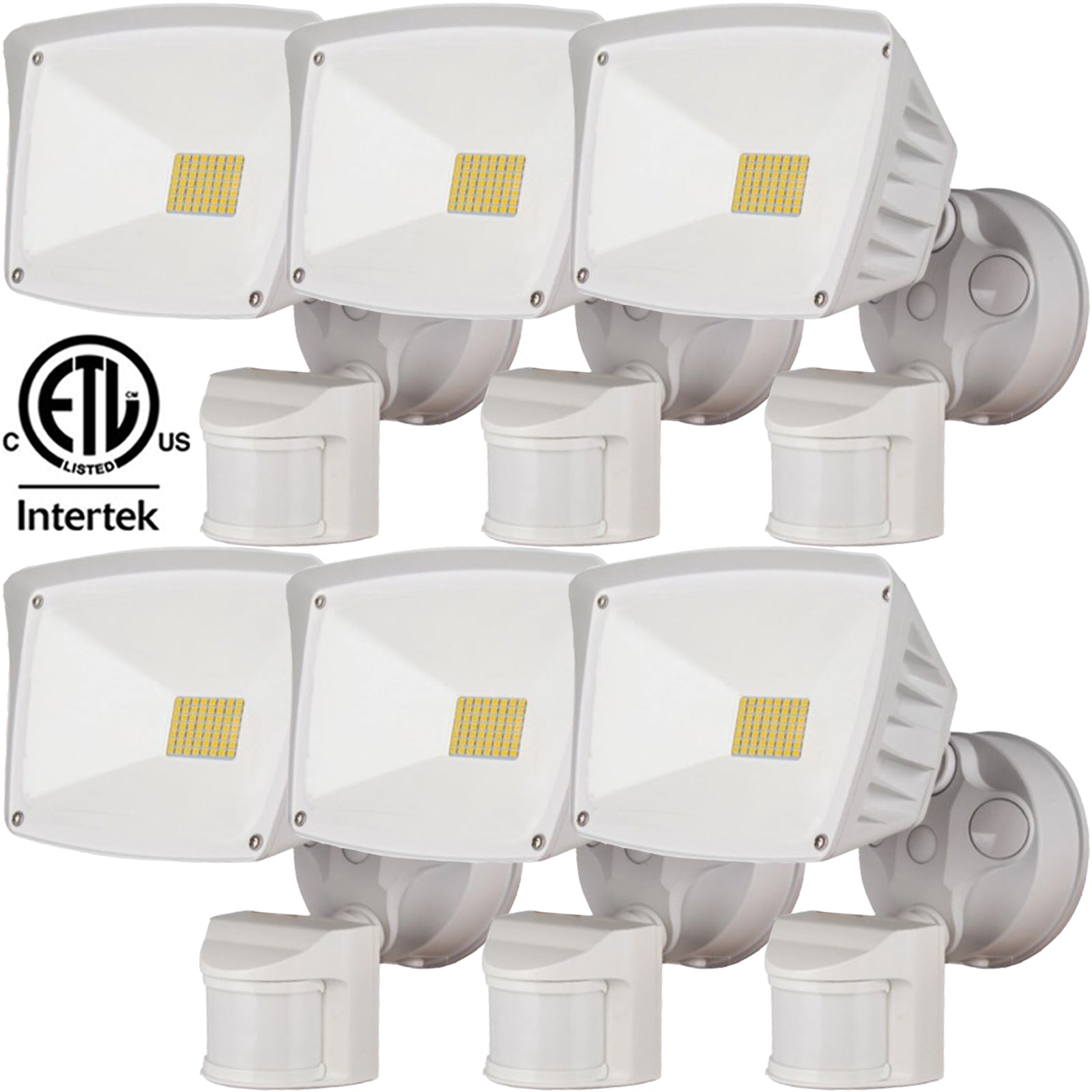 Outdoor Motion Sensor Light Canada 28w 6000k Bright 3400Lm 6-1 Pack - Led Light Canada