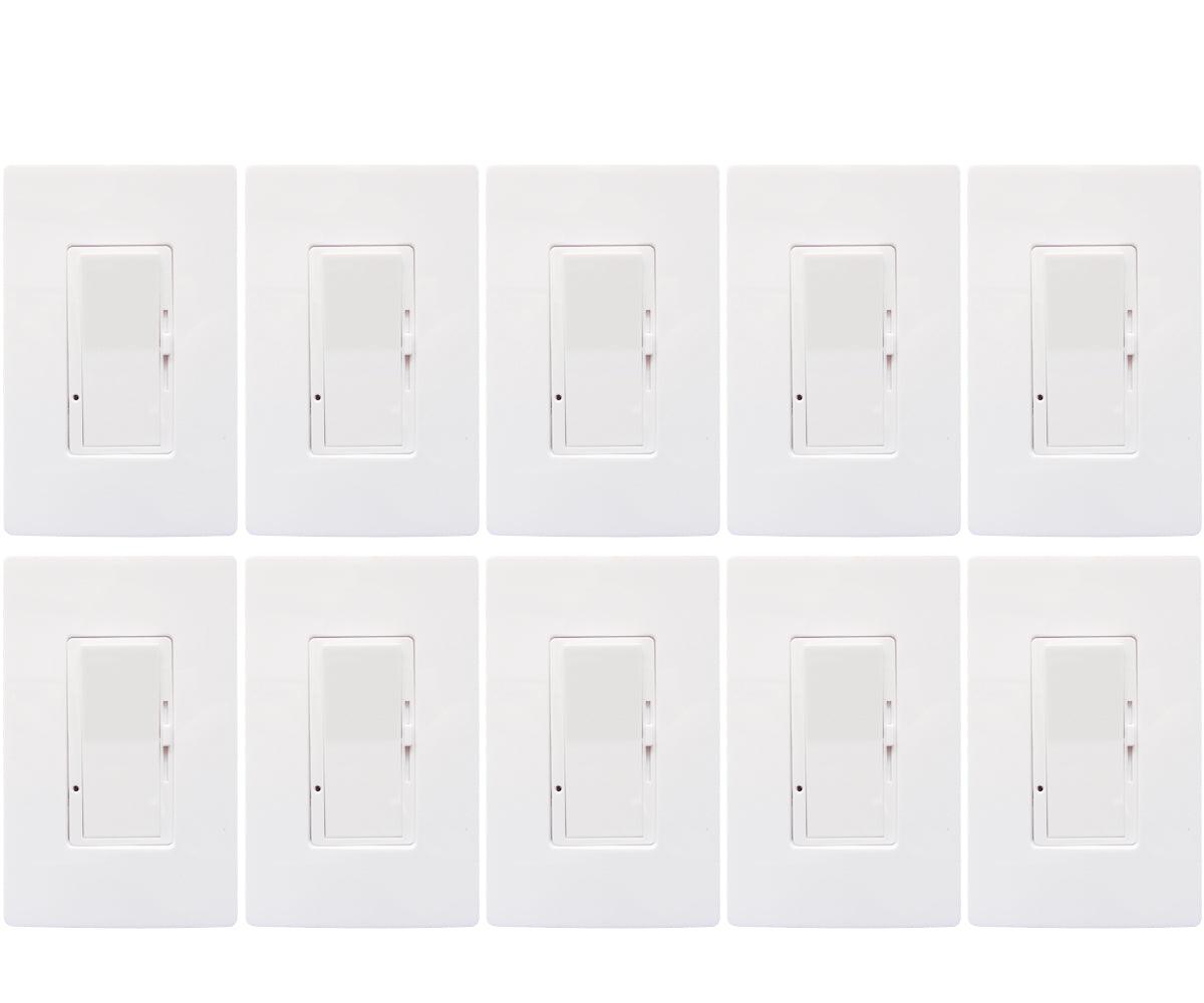 Led Dimmer Switch Canada 10 Pack Screwless Three Way Dimmer Switch 120V - Led Light Canada