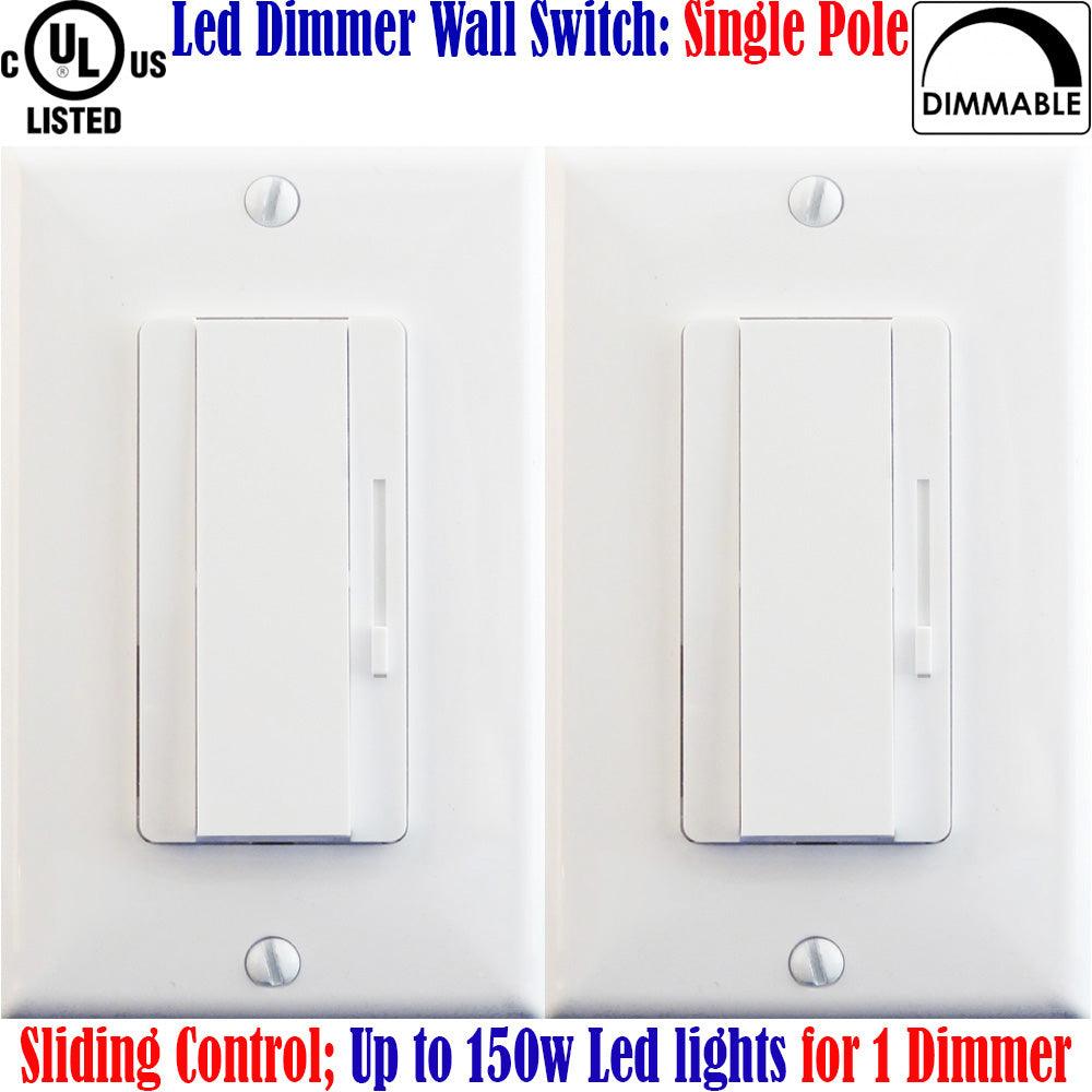 Dimmer for Led Lights, Canada: 2 Pack Dimmable Led Light Switch 120V - Led Light Canada