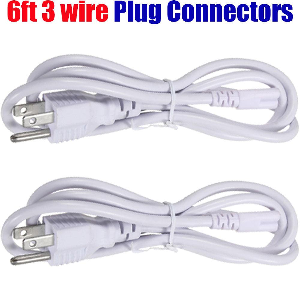 Led Strip Light Plugs, Canada 2 Pack 6ft Power Cord T8 3 Wire Plug Con –  Led Light Canada