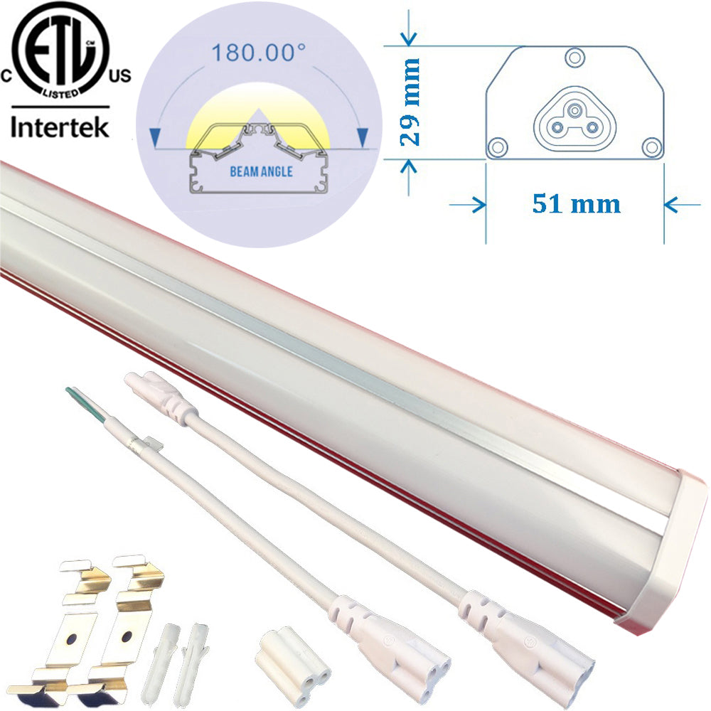 LED Shop Lights Canada 4ft Frosted 4000k 2-20 Pack 3600Lm cETL Garage - Led Light Canada