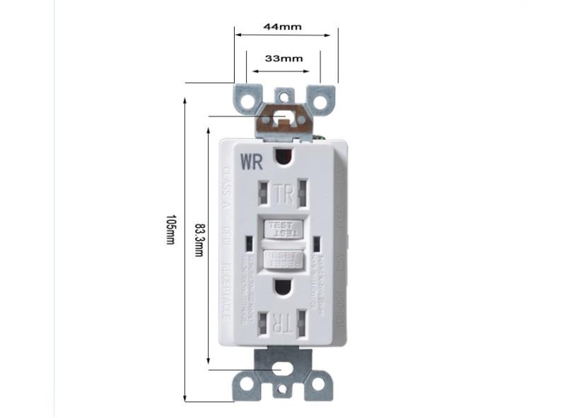 WR TR GFCI: Canada 15amp 2pack Weather Resistant Outlet Outdoor Receptacle - Led Light Canada
