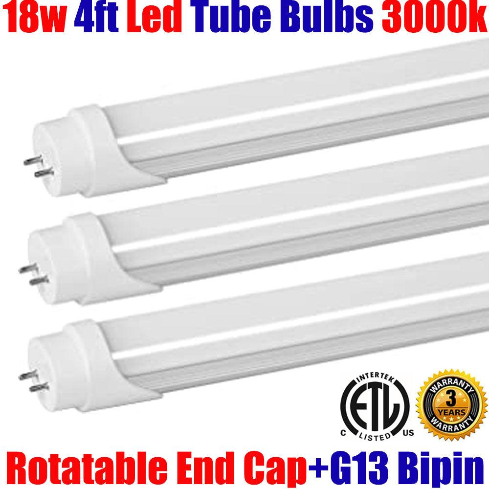 Led Fluorescent Bulb Replacement, Canada T8 18w 3 Pack 3000k Shop Basement - Led Light Canada