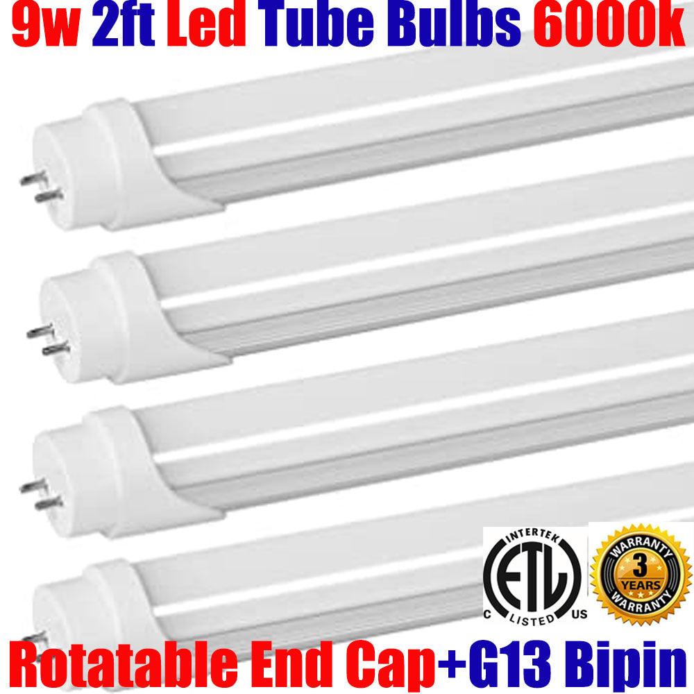 T8 Fluorescent Led Replacement Bulb, Canada 9w 4 Pack 2ft 3000k Warm White - Led Light Canada