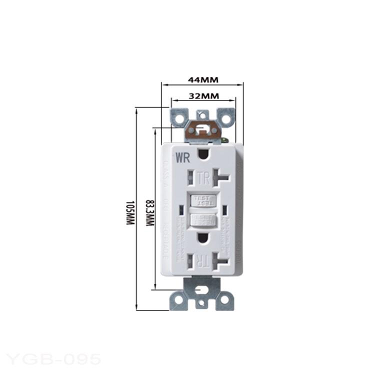 20 amp GFCI Receptacle: Canada Weather Tamper Resistant WR TR - Led Light Canada