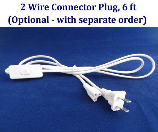 2 wire connector plug: 6ft for Led Tube Ceiling Lights 120V - Led Light Canada
