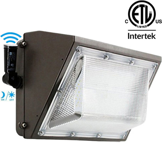 LED Wall Pack Light Fixture, Canada 100w Photocell 5000k cETL Yard Shop