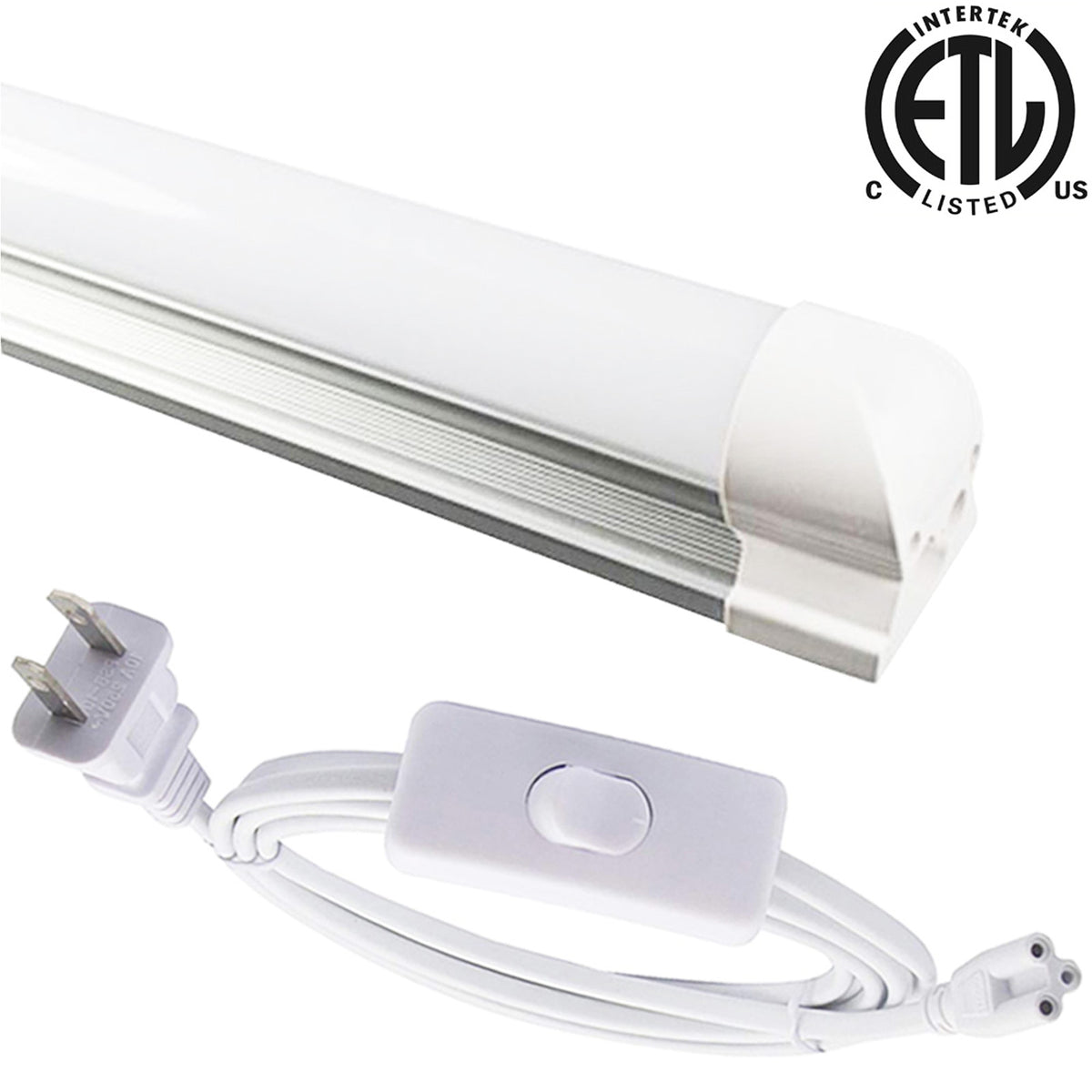 Under Cabinet Plugs and Lights, Canada T8 4ft 22W 5000K 2550Lm+6ft Plug