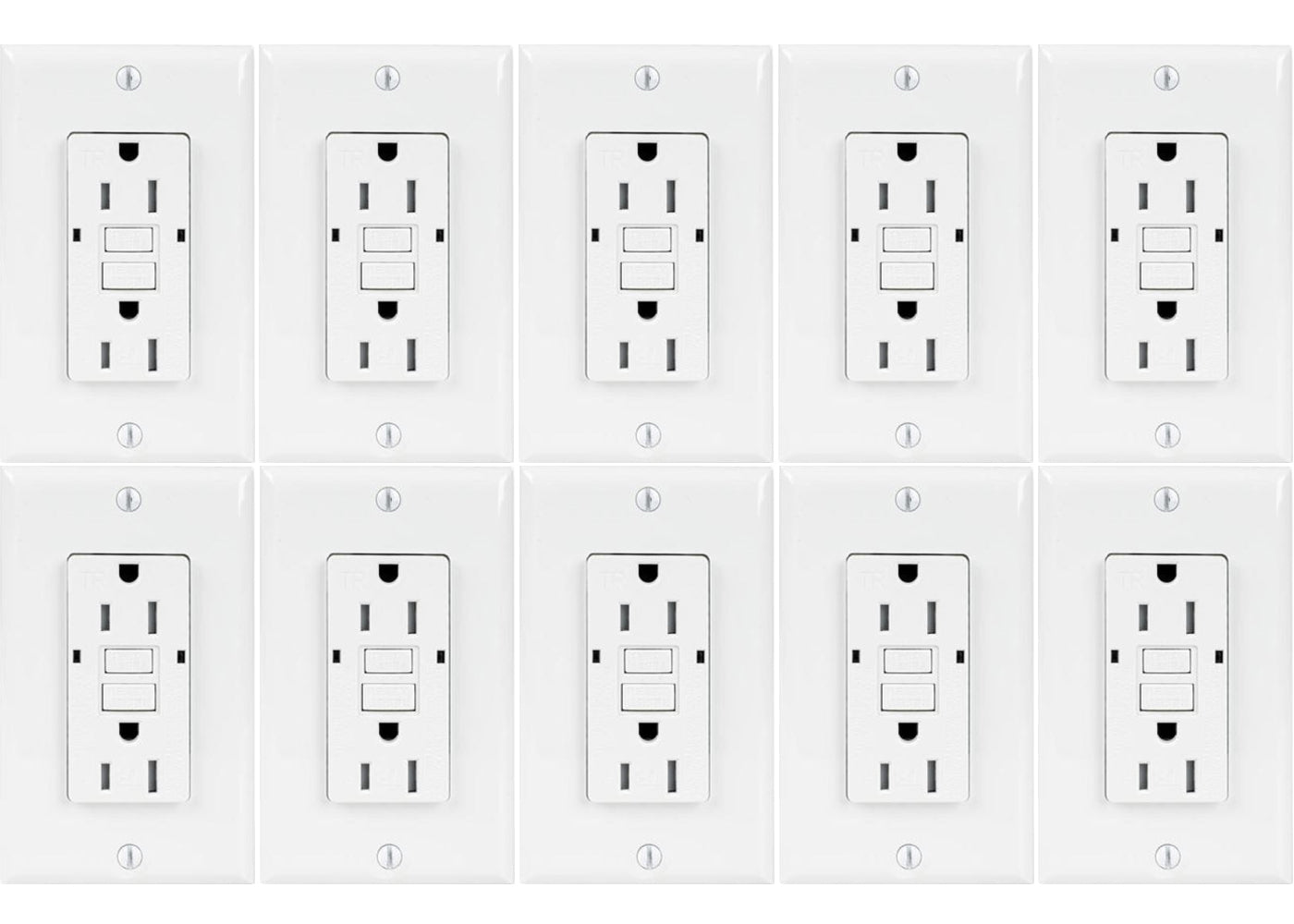 15 amp GFCI Outlet: Canada 10pack Temper Resistant Receptacle Outlet TR 120V