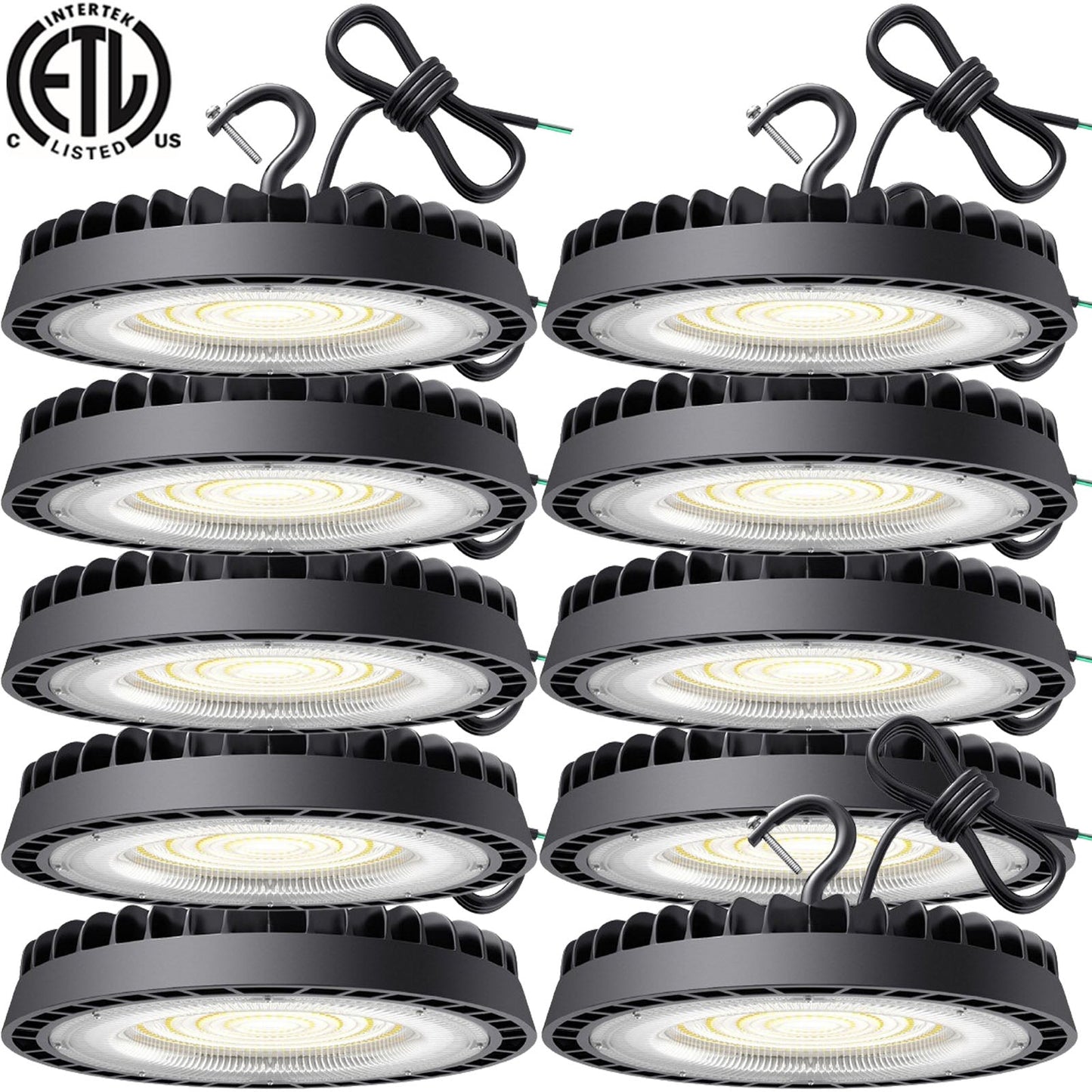 100 Watt LED High Bay Lights, Canada 5000k Daylight 13000Lm 1m Cable cETL