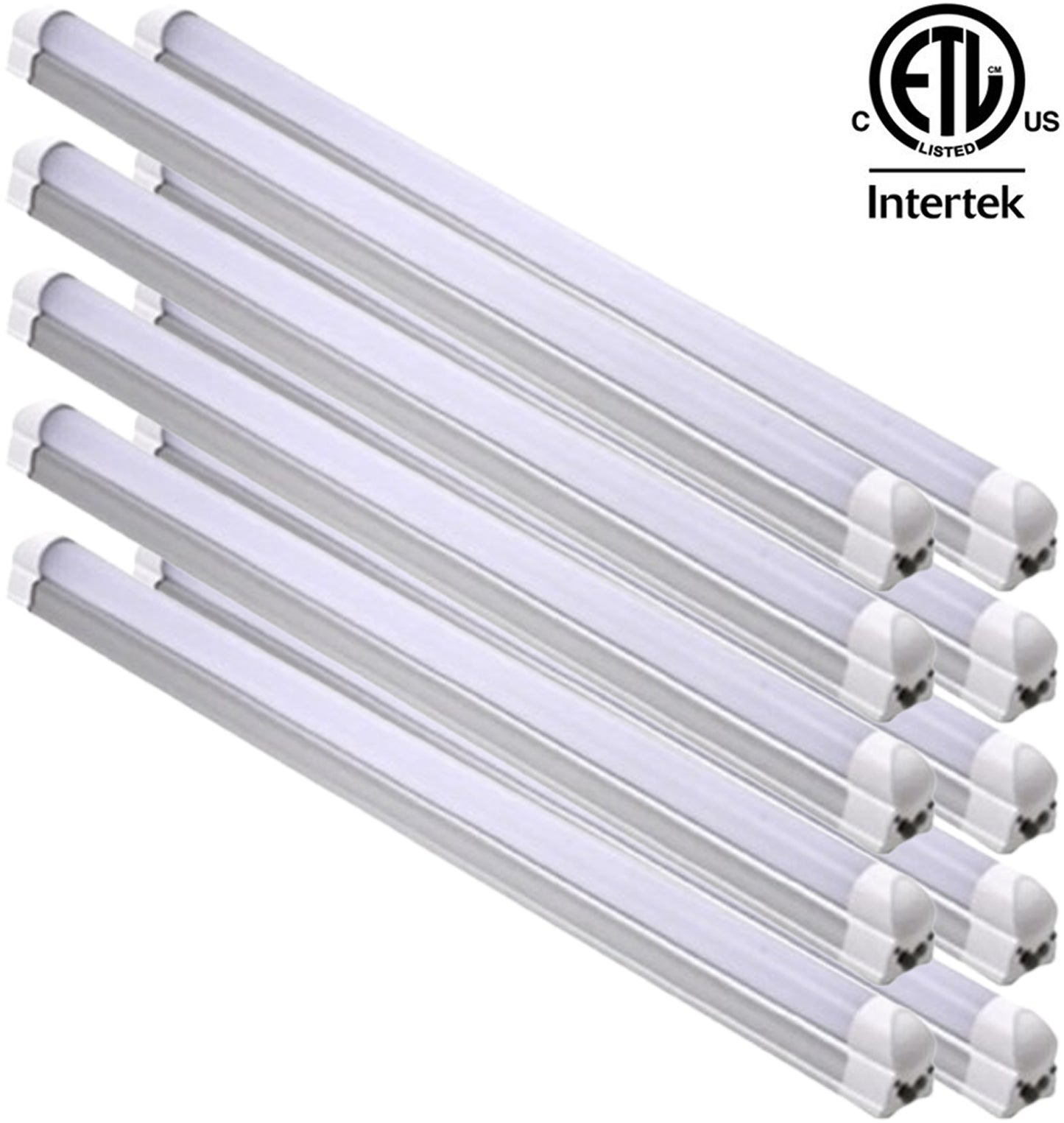 4 Foot T8 Fixture, Led Canada 22w 2-25 Pack 6500k Bright 2550Lm cETL Shop