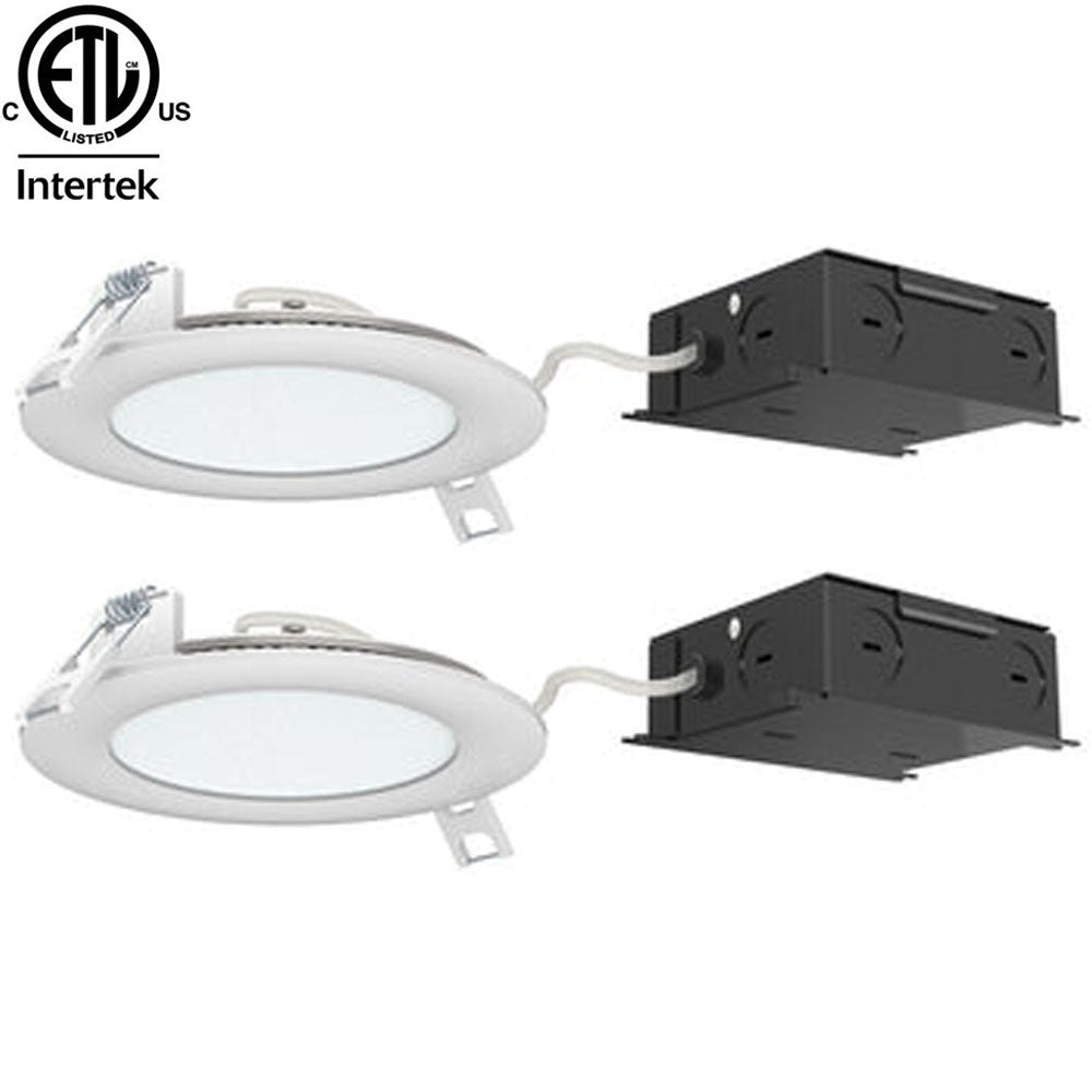 Recessed Led Fixtures, Canada Downlight 2 Pack 4" 10w 3000k Warm cETL