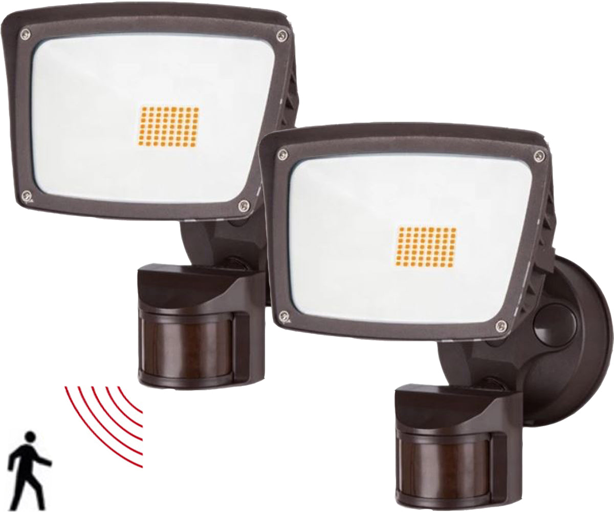 Exterior Motion Detector Lights, Canada 28w 5000k 2 Pack Security Garage Porch