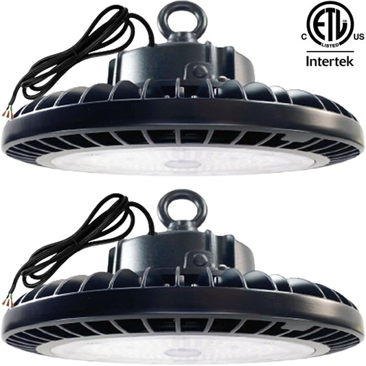 LED High Bay Light 100w UFO Canada 5ft Cable 5000k Daylight 15000Lm cETL