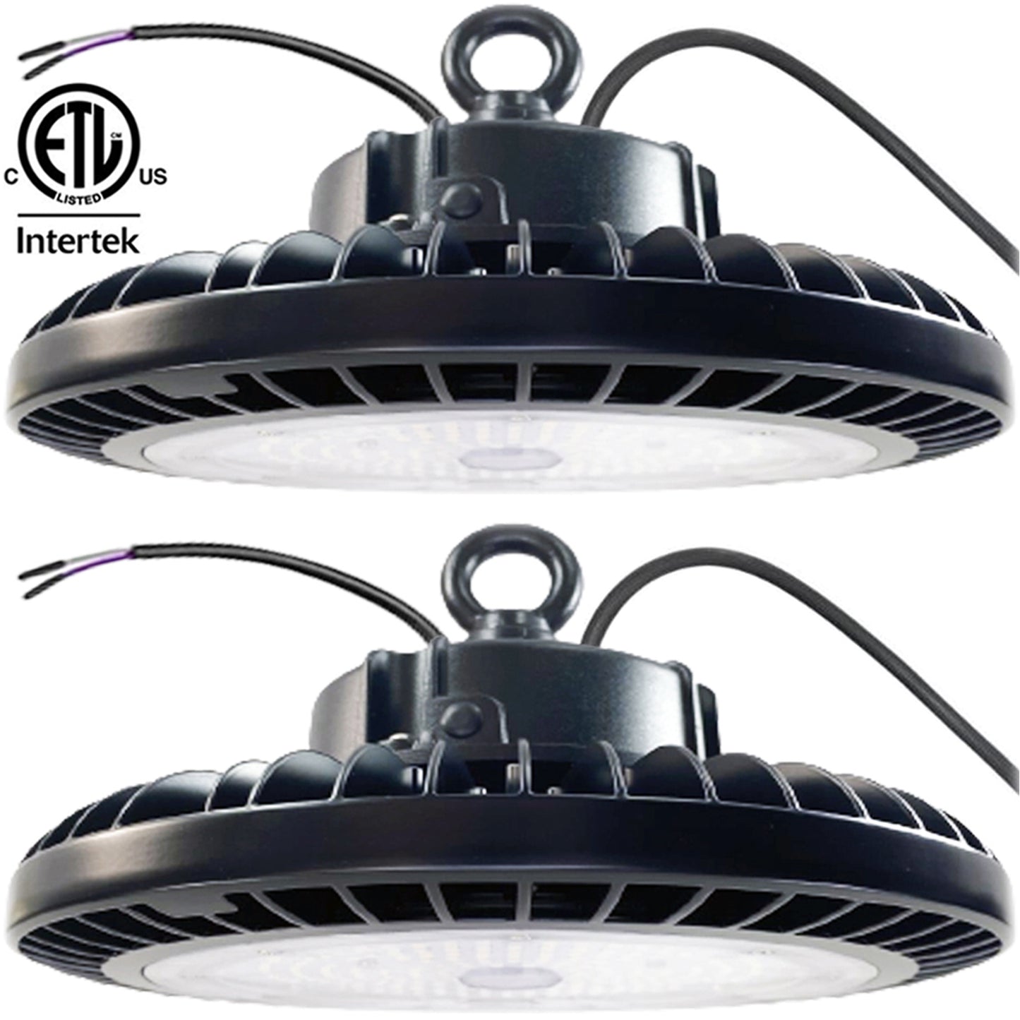 347V LED High Bay Light 200w Canada UFO 5000k 6-2 Pack 5ft Cable 30000Lm