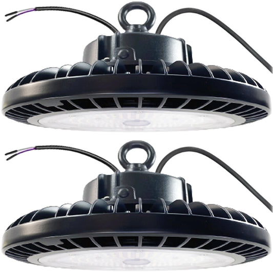 347V LED High Bay Light 200w Canada UFO 5000k 6-2 Pack 5ft Cable 30000Lm