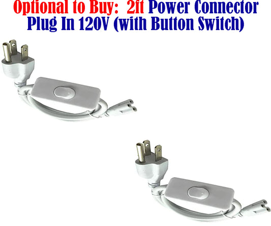 Male Plug Wiring, Canada 2 pack 2ft 120v Electrical Power Connector for Led Lights