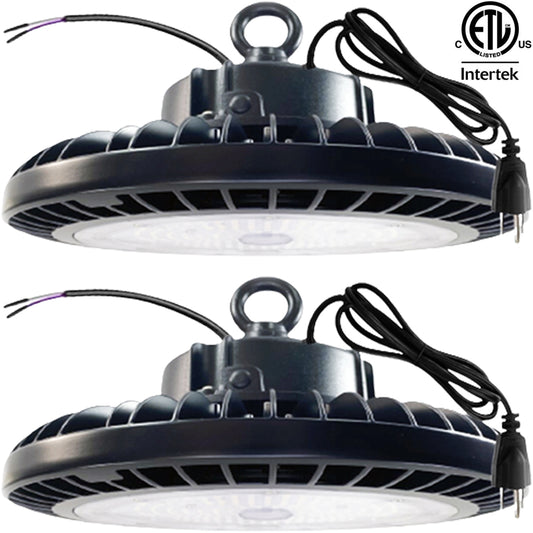 347V UFO LED High Bay Light 150w Canada UFO 5000k 5ft Cable 22500Lm cETL