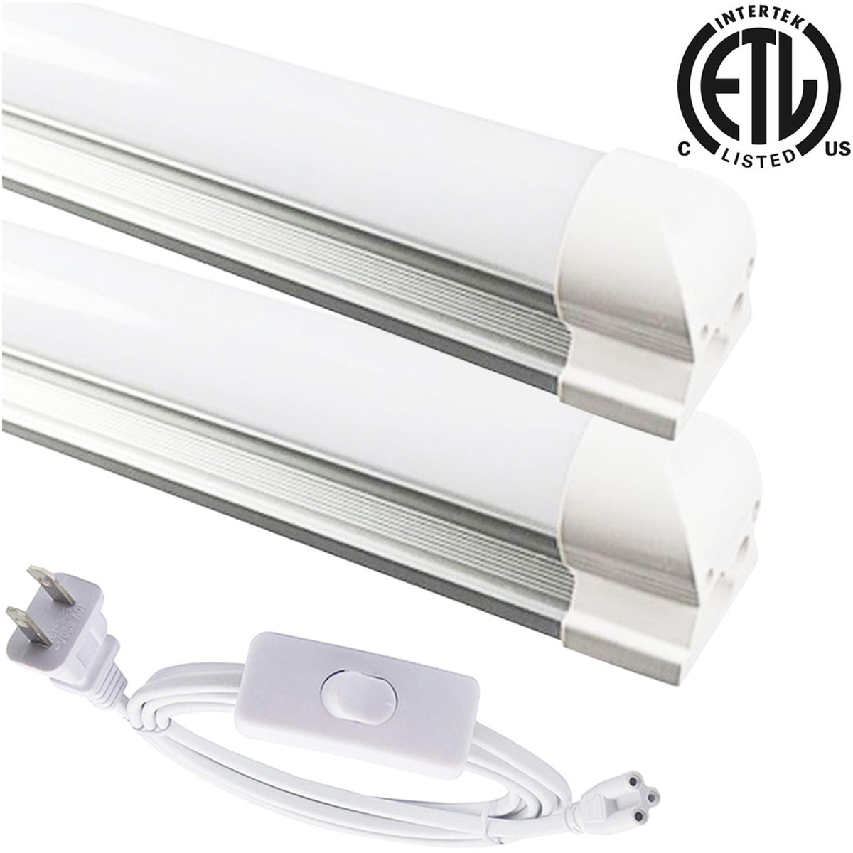 Plug In Under Counter Lights, Canada T8 4ft 18W 5000K 2050Lm+6ft Plug In