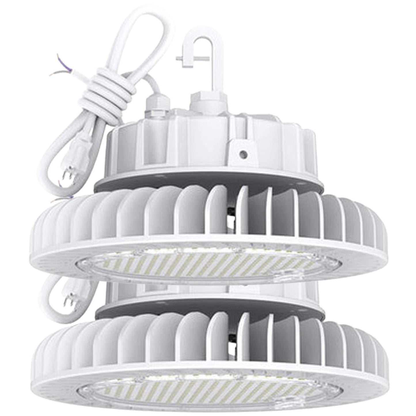 High Bay Warehouse Lighting Canada 100w 4000k White 13500Lm Plug 5ft 2 Pack - Led Light Canada