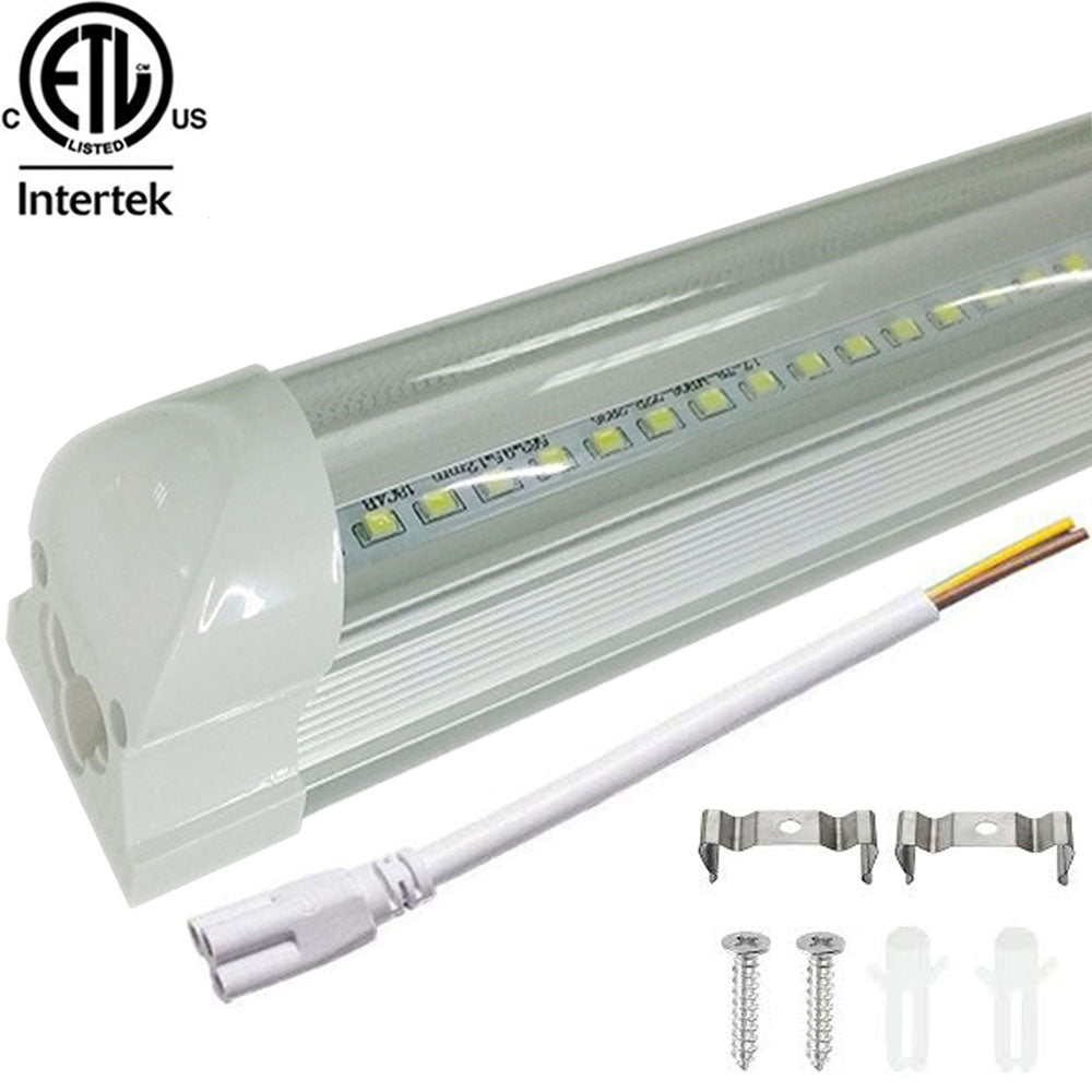 Dimmable Garage Lights, Canada 22w 6 Pack Clear T8 5000k LED ETL Shop