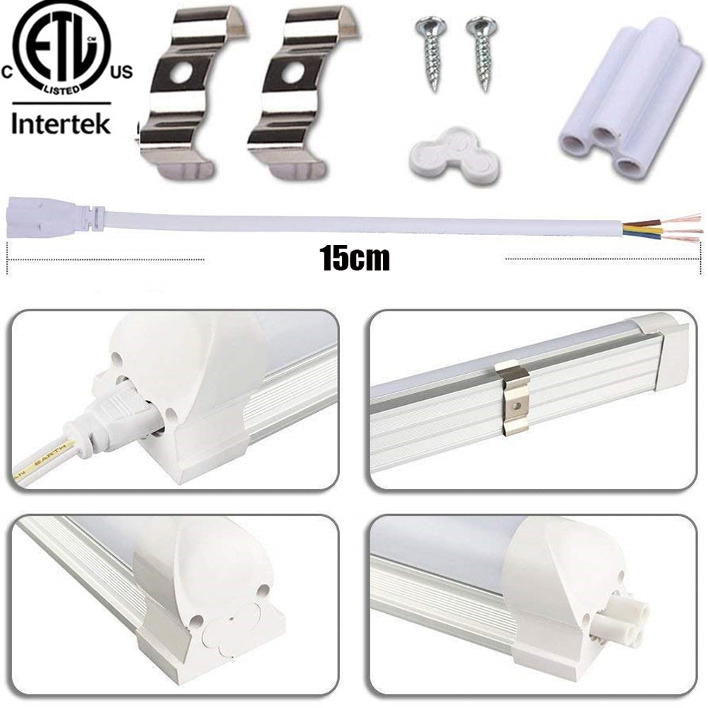 T8 Dimmable LED Tube, Canada 22w 2 Pack Frosted T8 4000k LED ETL Shop