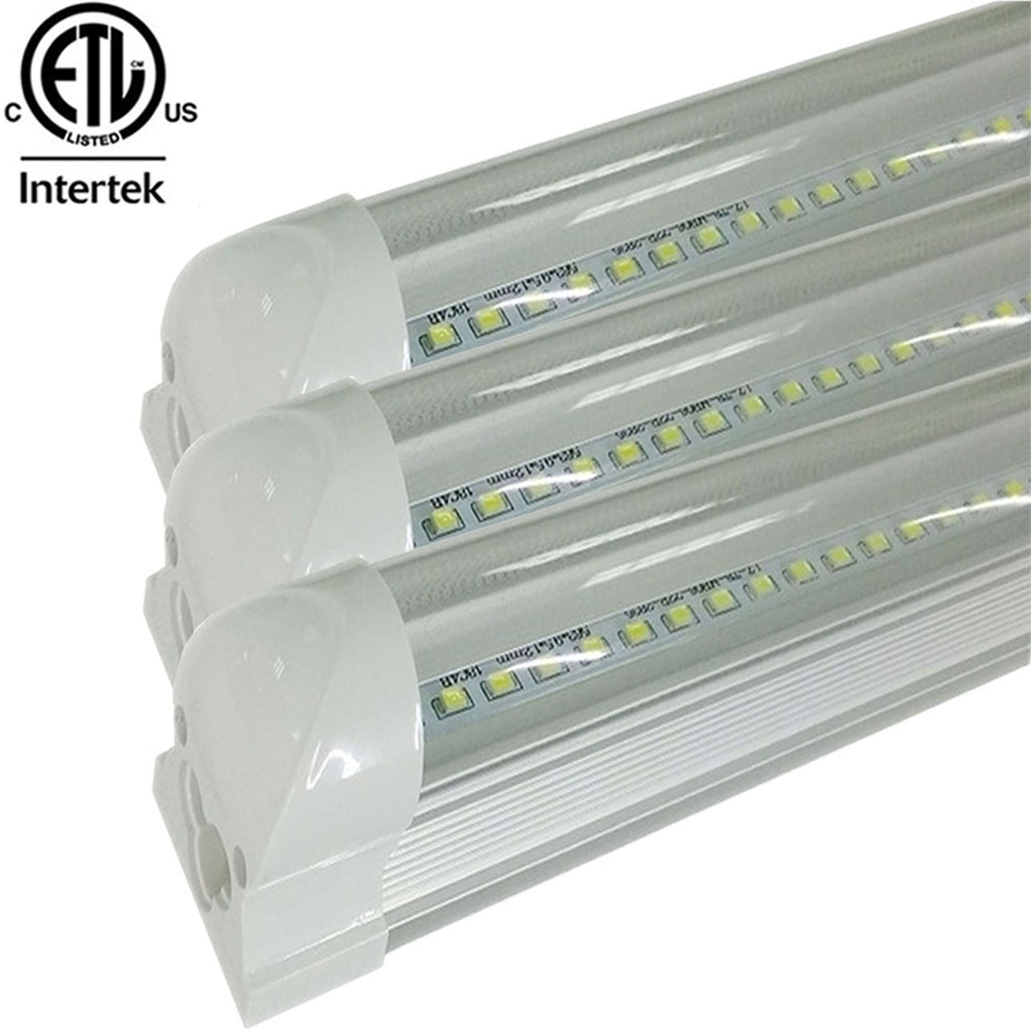 4ft T8 Fixture, Led Canada 22w 2-25 Pack Clear 5000k Daylight 2550Lm cETL