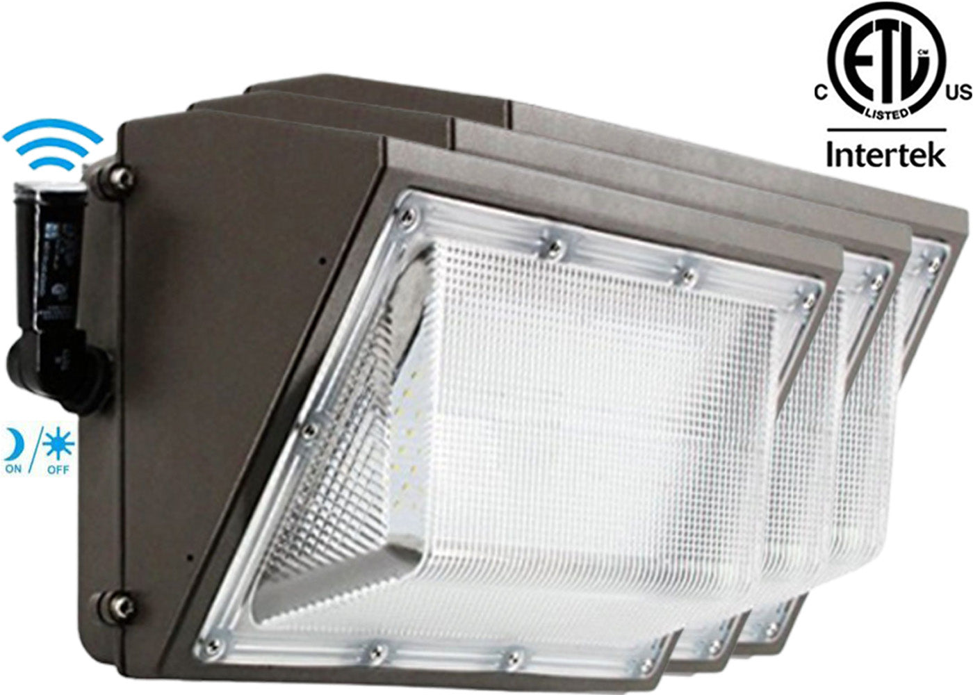 LED Wall Pack Light Fixture, Canada 100w Photocell 5000k cETL Yard Shop