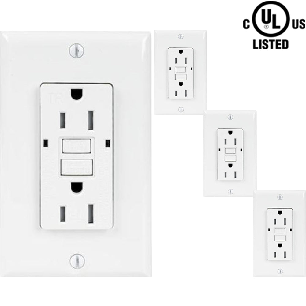 TR GFCI: Canada 15 amp 4pack Temper Resistant Receptacle Outlet TR 120V