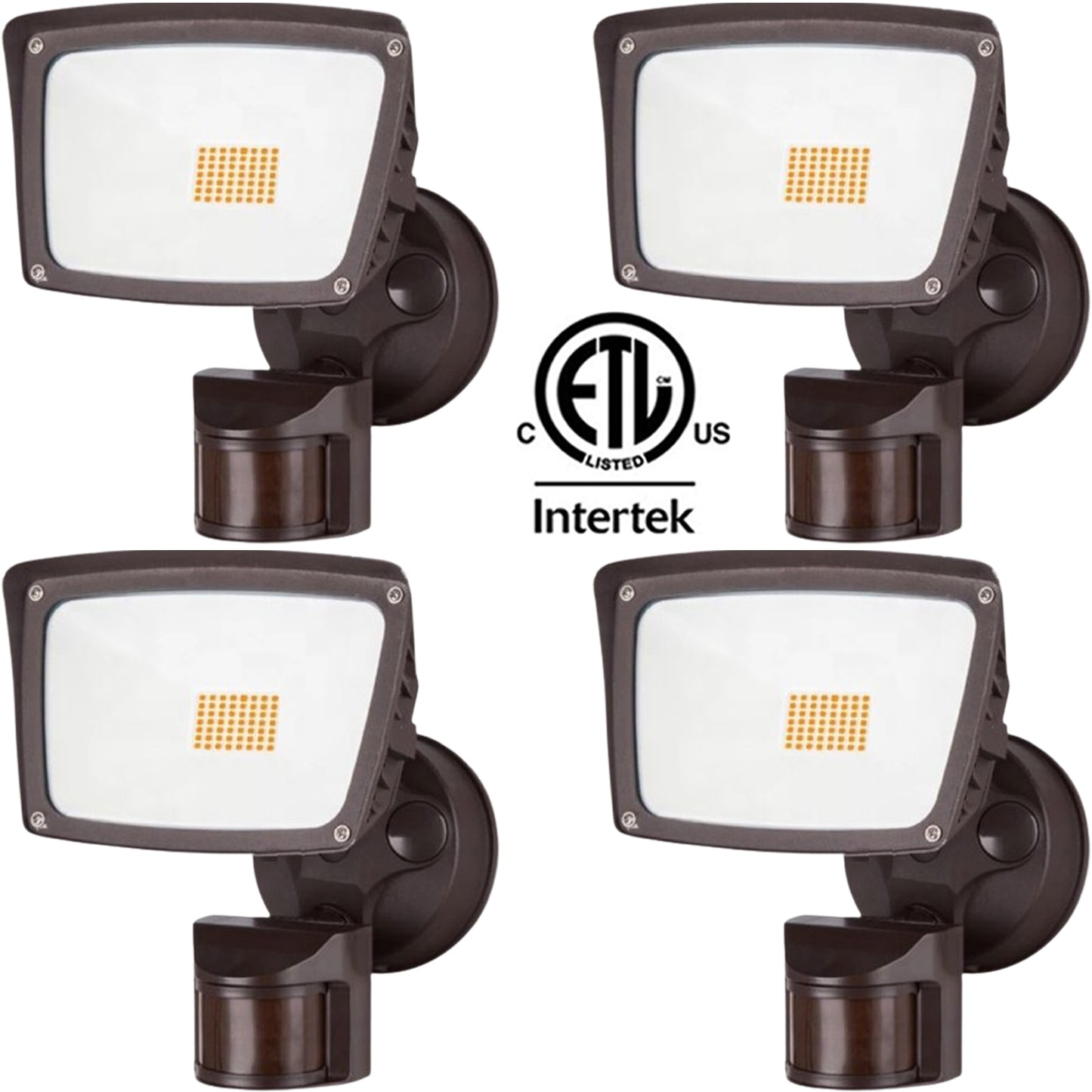 Exterior Motion Lights, Canada 28w 3400Lm 3000k Warm 6-1 Pack Garage