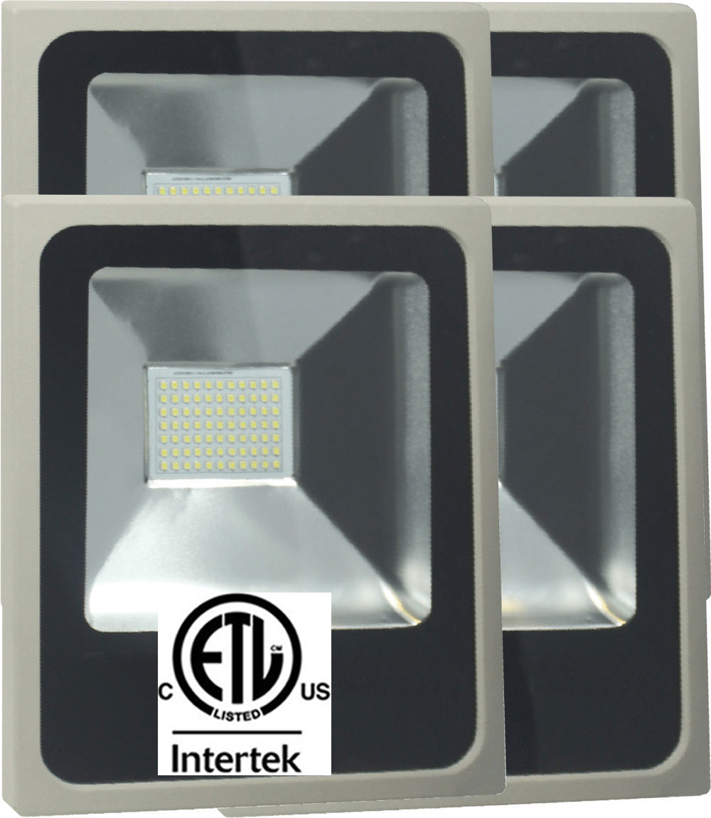 Outdoor Lighting Mississauga: Canada 4 Pack Led 50w 5000k Flood Exterior