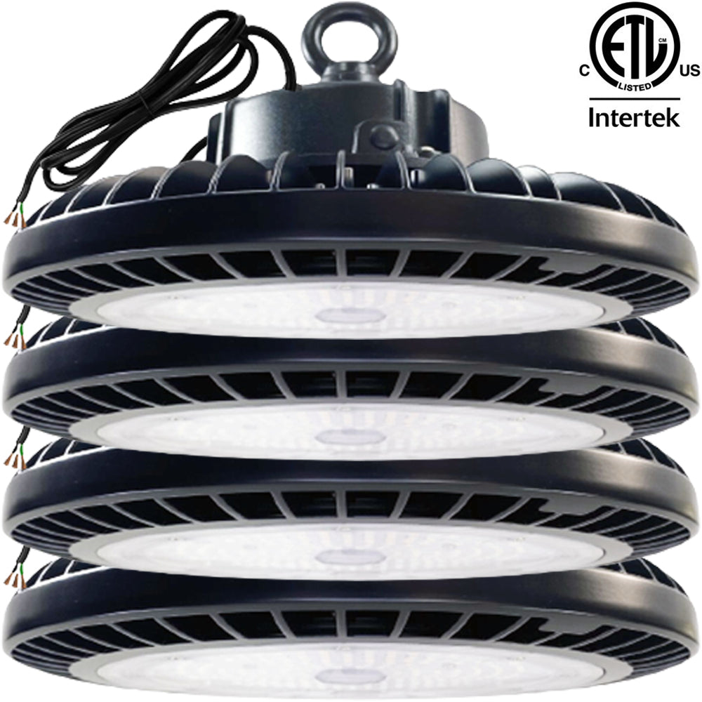 High Bay LED Lights 200w UFO Canada 5ft Cable 5000k 30000Lm cETL