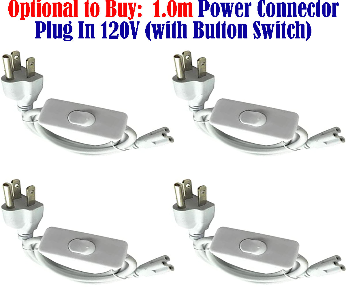 Electrical Plug Connector, Canada 4 pack 1.0m Cord 120V for Led Double Lights
