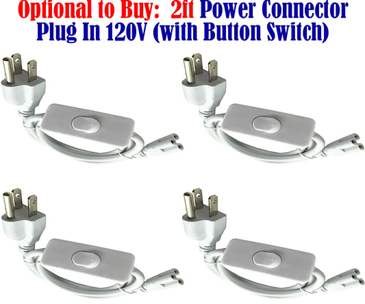 Electrical Wire Connector Plugs, Canada 4 pack 2ft 120v Power for Led Lights