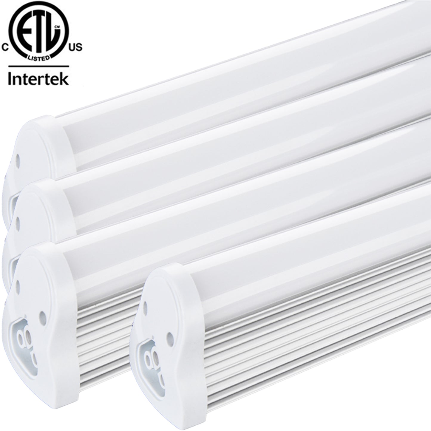 4ft T5 Light Fixture, Led Canada 15w 2-4 Pack 4000k White 1500Lm cETL