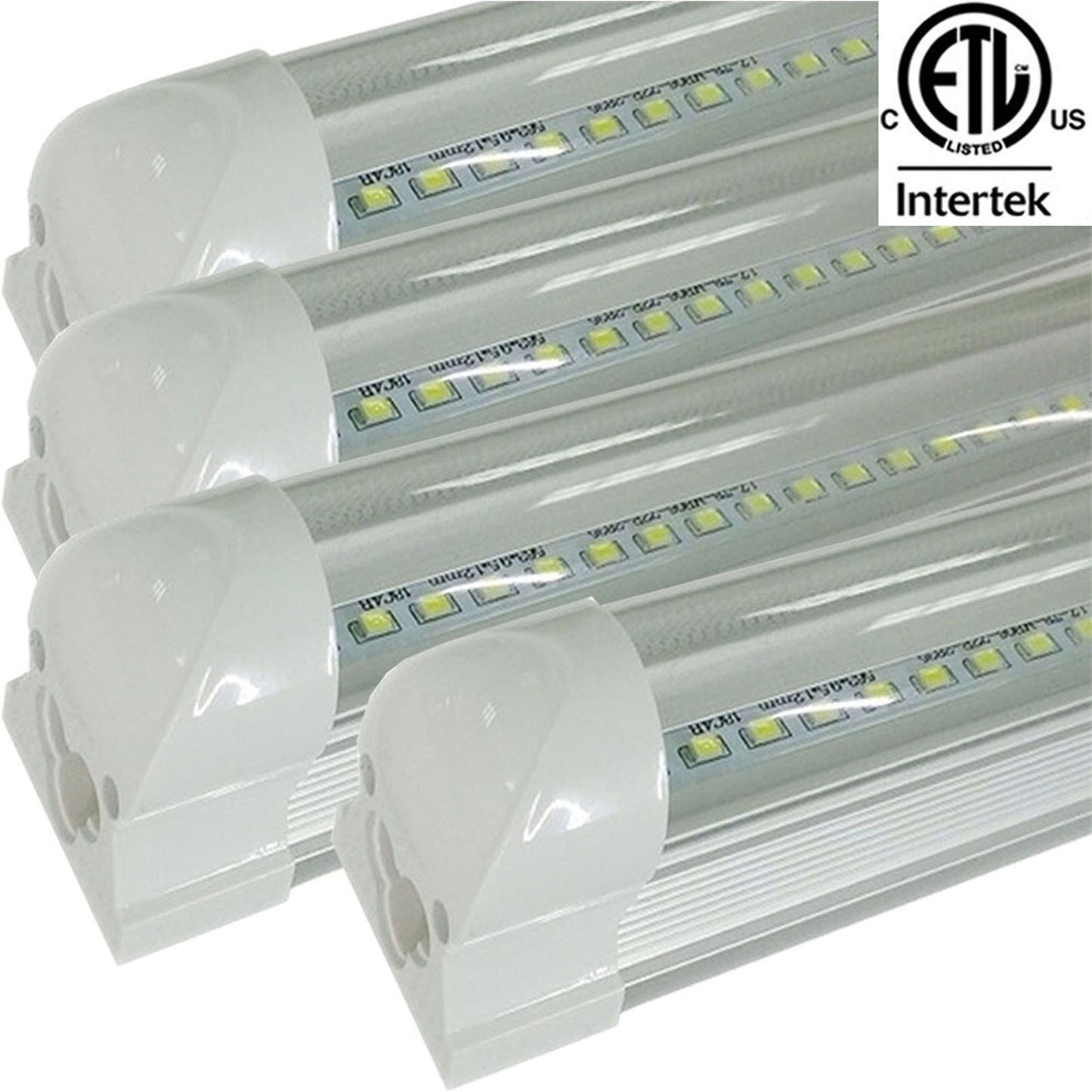 4ft T8 Fixture, Led Canada 22w 2-25 Pack Clear 5000k Daylight 2550Lm cETL