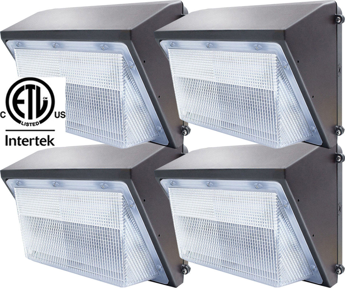 Outdoor LED Wall Pack Lights Canada 80w Photocell 5000k 6000k cETL Yard