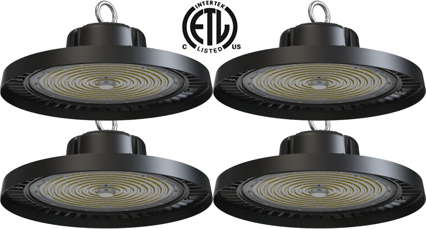 347V High Bay LED Warehouse Lights 240w Canada 6000k 8-2 Pack x 37000Lm