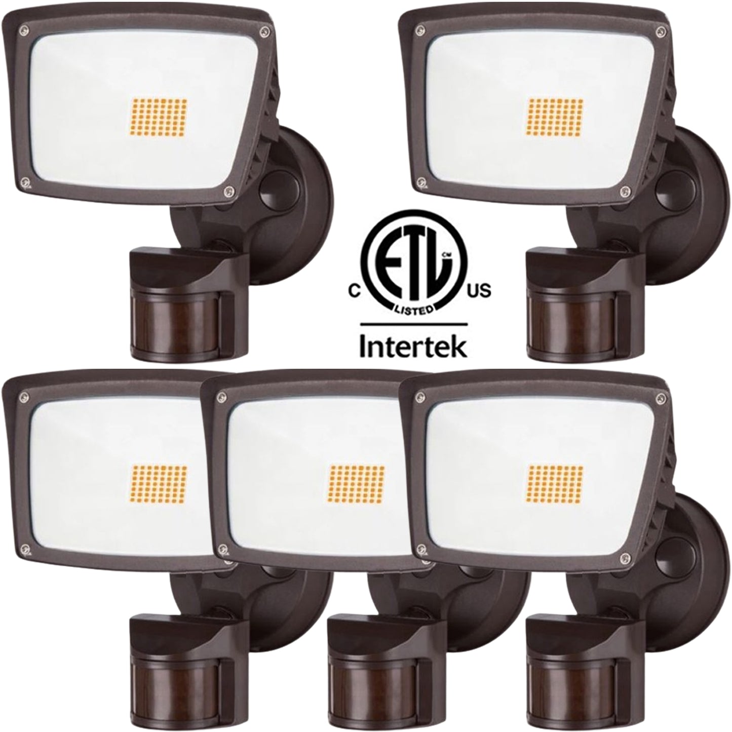 Motion Sensor Outdoor Wall Light Canada 40w 6000k Bright 4800Lm 6-1 Pack - Led Light Canada