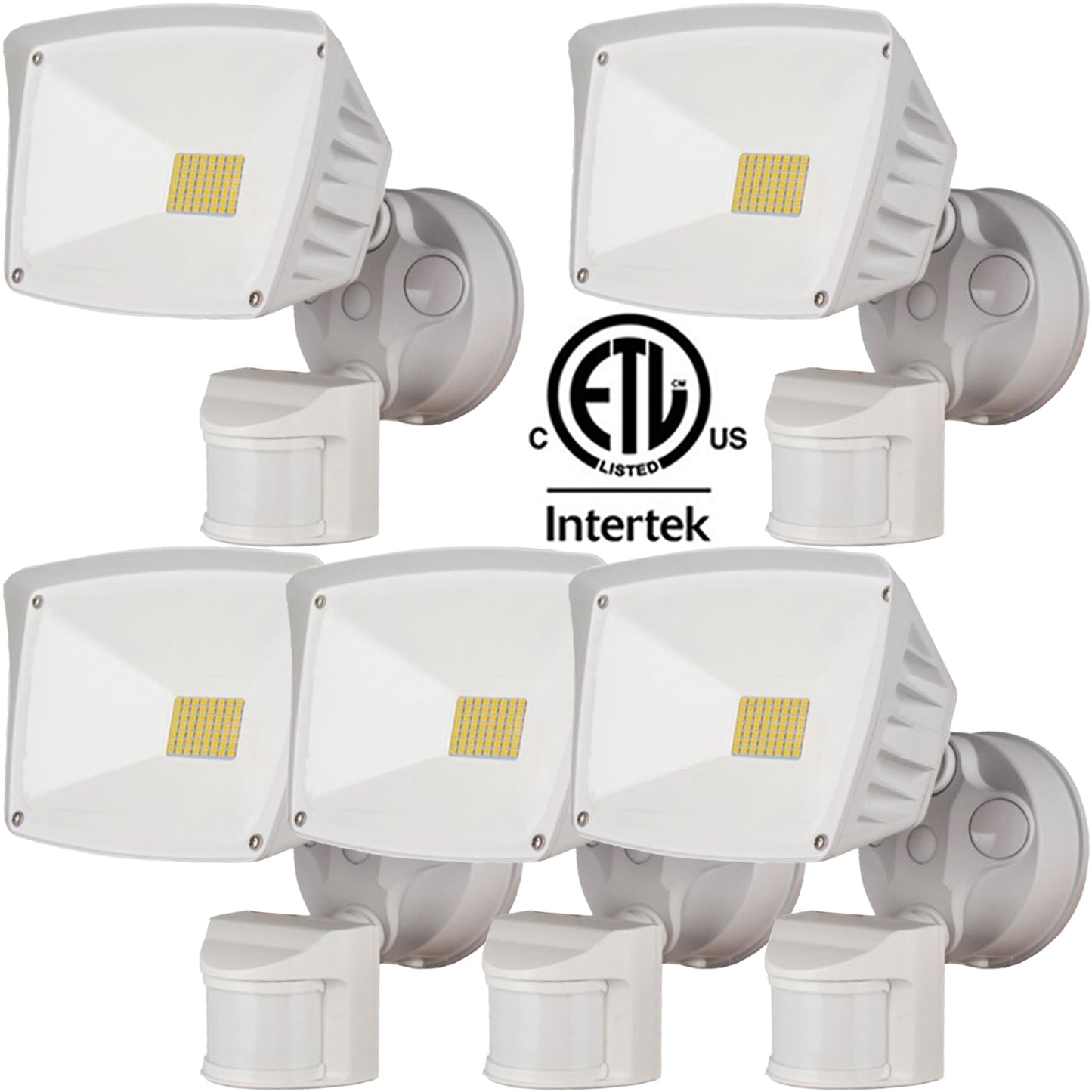 Outdoor Motion Sensor Light Canada 28w 6000k Bright 3400Lm 6-1 Pack