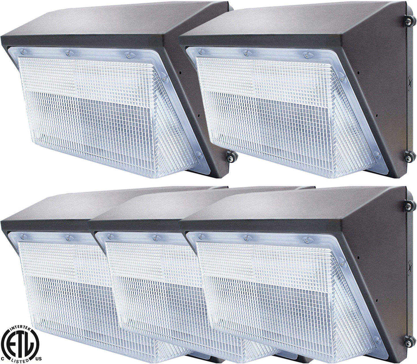 Exterior LED Wall Pack Lights Canada 45w 6000Lm 6000k Bright 6-1 Pack