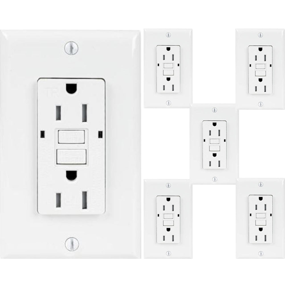 15 amp GFCI: Canada 6pack Temper Resistant Receptacle Outlet TR 120V - Led Light Canada