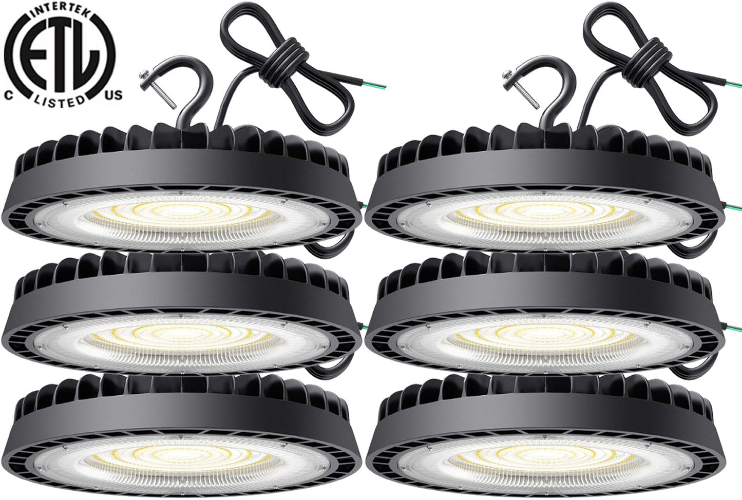 UFO LED High Bay Light 150w Canada 5000k Daylight 19500Lm 1m Cable cETL